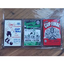 Clyde's 1939, 1955 & 1958 Scottish Cup Final Programmes fridge magnet set