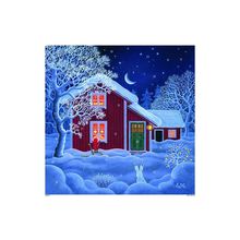 10506 - Korsch Advent - "Tomte" at House - 11.75"H x 11.75"W x .1"D