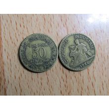 France Republic 1924 50 Centimes Coin