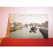 THE HARBOUR, WEYMOUTH, DORSET. used antique postcard 1908 pm =