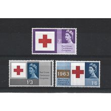 GB.Red Cross Centenary Congress set of 3.Mounted Mint.Jul25b