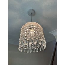 2 x Hanging Teardrop Glass Pendant Ceiling Lights ( Pair of ceiling Lights)