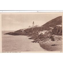 EC946 DOUGLAS HEAD AND LIGHTHOUSE . PRINTED POSTCARD