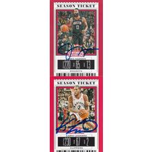 JAMES HARDEN & KAWHI LEONARD AUTO 2019 ROCKETS & RAPTORS WORLD CHAMPION PLAYERS