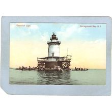 Rhode Island Narragansett Bay Lighthouse Postcard Conimicut Light~902