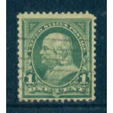 Used 279 1c Benjamin Franklin Just Clears M04388