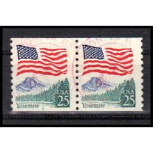 Used 2280 25c U.S. Flag Fine CNP Left 3 PA1062