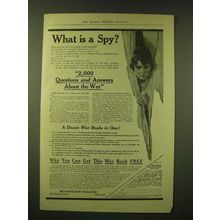 1918 Metropolitan Magazine Ad - What is a spy?