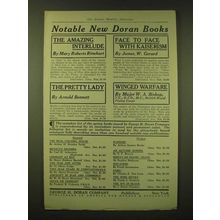 1918 George h. Doran Company Ad - Notable New Doran Books