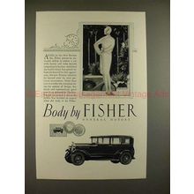 1928 Body By Fisher Ad w/ Pontiac Six Car - NICE!!