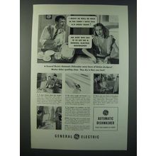 1948 General Electric Automatic Dishwasher Ad - Might As Well be in the Army
