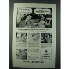 1948 General Electric Automatic Dishwasher Ad - By The Time You Finish