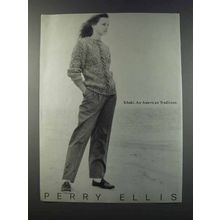 1981 Perry Ellis Fashion Ad - Khaki American Tradition