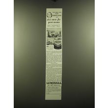 1938 Luminall Paint Ad - This new-type paint costs less and does more