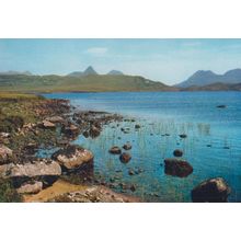 Mountain Panorama North West Ross From Loch Owskeich 1970s Postcard