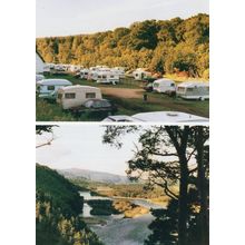 Fochabers Morayshire River Spey Burnside Caravan Shop Scottish Postcard
