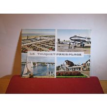 multiview, LE TOUQUET, PARIS-PLAGE, FRANCE used vintage postcard =