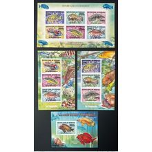 Burundi 2014 Mi. 3408 - 3413 B Bl. 442 - 445 B ND Poissons Lac Tanganyika (III)