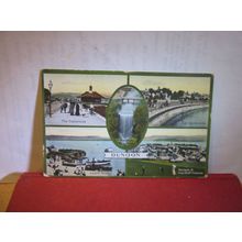 multiview, DUNOON, Argyllshire, Scotland used antique postcard RP 1911 pm =