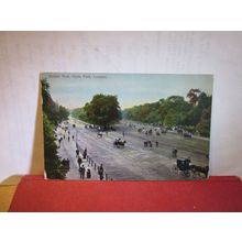 ROTTEN ROW, HYDE PARK, LONDON used antique postcard by WHS 1911 pm =