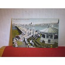 PIER BAND CONCERT, WESTON-SUPER-MARE, SOMERSET used antique postcard 1907 pm =