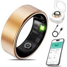 Smart Health Ring for Women Men Fitness Tracker with Heart Rate, Blood Oxygen, B