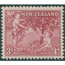 New Zealand 1956 3d+1d claret Health SG757 MNH