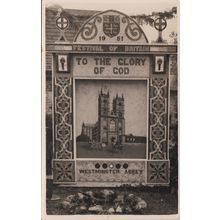 ED 310 WESTMINSTER ABBEY FESTIVAL OF BRITAIN POSTCARD