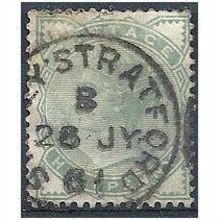 1880 SG165 1/2d Pale Green Fine Used STRATFORD CDS