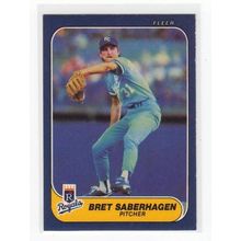 1986 Fleer Bret Saberhagen baseball card #19 – Royals