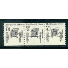 2124 4.9c Buckboard Very Fine MNH Dry Gum PNC 3/3 W0332