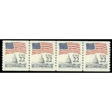 2115 22c U.S. Flag Very Fine MNH PNC 2/4 R0027