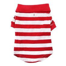 Polos Striped - Flame Scarlet Red & White 2X-Large