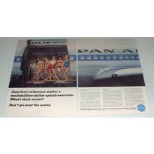 1966 Pan Am Airline Ad: America's Swimwear Makes Splash