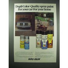 1979 Dupli-Color Spray Paint Ad - For Car, For Home