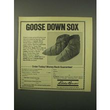 1979 Eddie Bauer Ad - Goose Down Sox