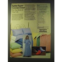 1979 Eddie Bauer Ad - Comforters, Pillows, Robes, Sox