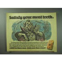1978 Slim Jim Meat Snack Ad - Satisfy Your Meat Tooth