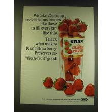 1966 Kraft Strawberry Preserves Ad - We take 26 plump and delicious berries