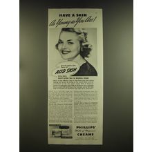 1939 Phillips' Milk of Magnesia Creams Ad - Have a skin as young as you are