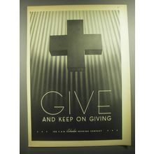 1945 Schaefer Beer Ad - Give and keep on Giving