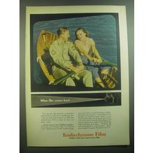 1945 Kodak Kodachrome Film Ad - When film comes back