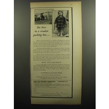 1952 Save the Children Federation Ad - She lives in a wooden packing box