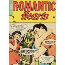 Romantic Hearts Lost College Love Two Timing 1950s Comic Book Postcard