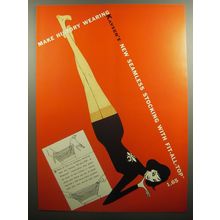 1957 Kayser Seamless Stockings with Fit-All Top Advertisement - Make history
