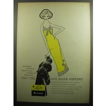 1957 Kayser Lingerie Ad - You, too, can make history