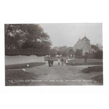 The Church And Rudyard Kippling's House, Rottingdean, Sussex, RP Postcard.