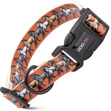 Dog Pet Horses Quick Release Printed Collar 1" x 15"- 23"