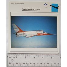 North American F.107A - USA - Attack & Close Support - Collectors Club Card