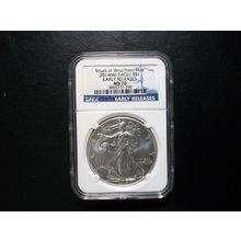2014(W) NGC Silver Eagle Early Releases Struck at West Point Mint MS70